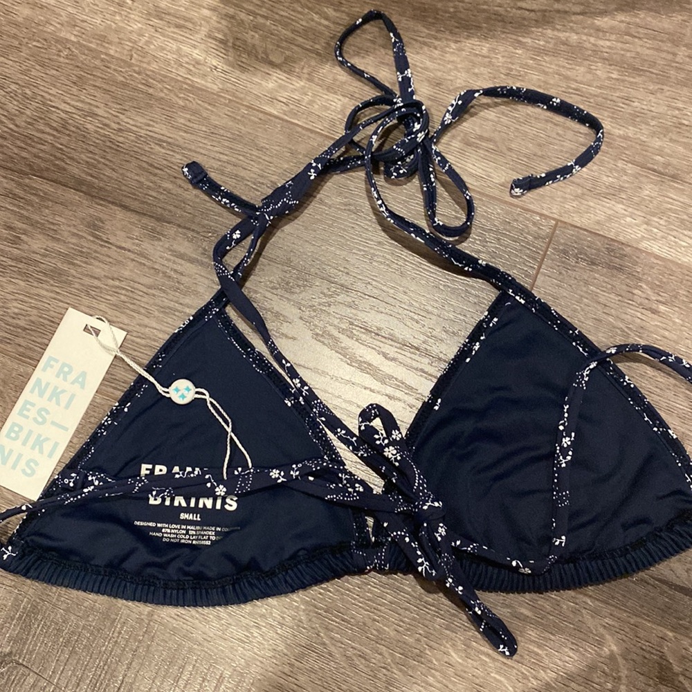 Frankie’s Bikinis “Tia” Ribbed Triangle Bikini Top - Dixie - Picture 4 of 7